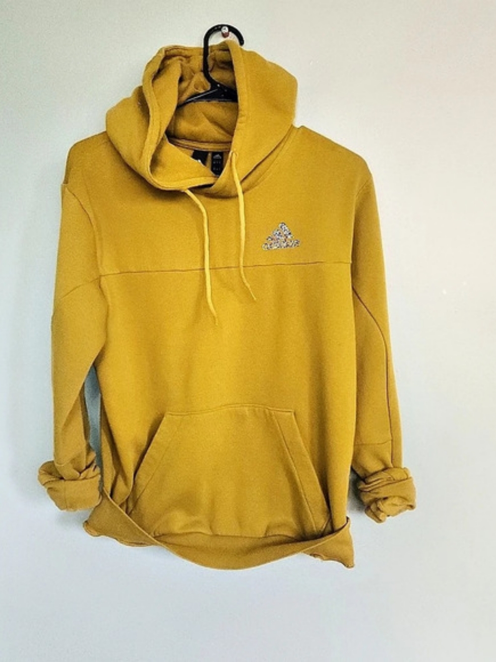 adidas Yellow Pullover Hoodie Size XS